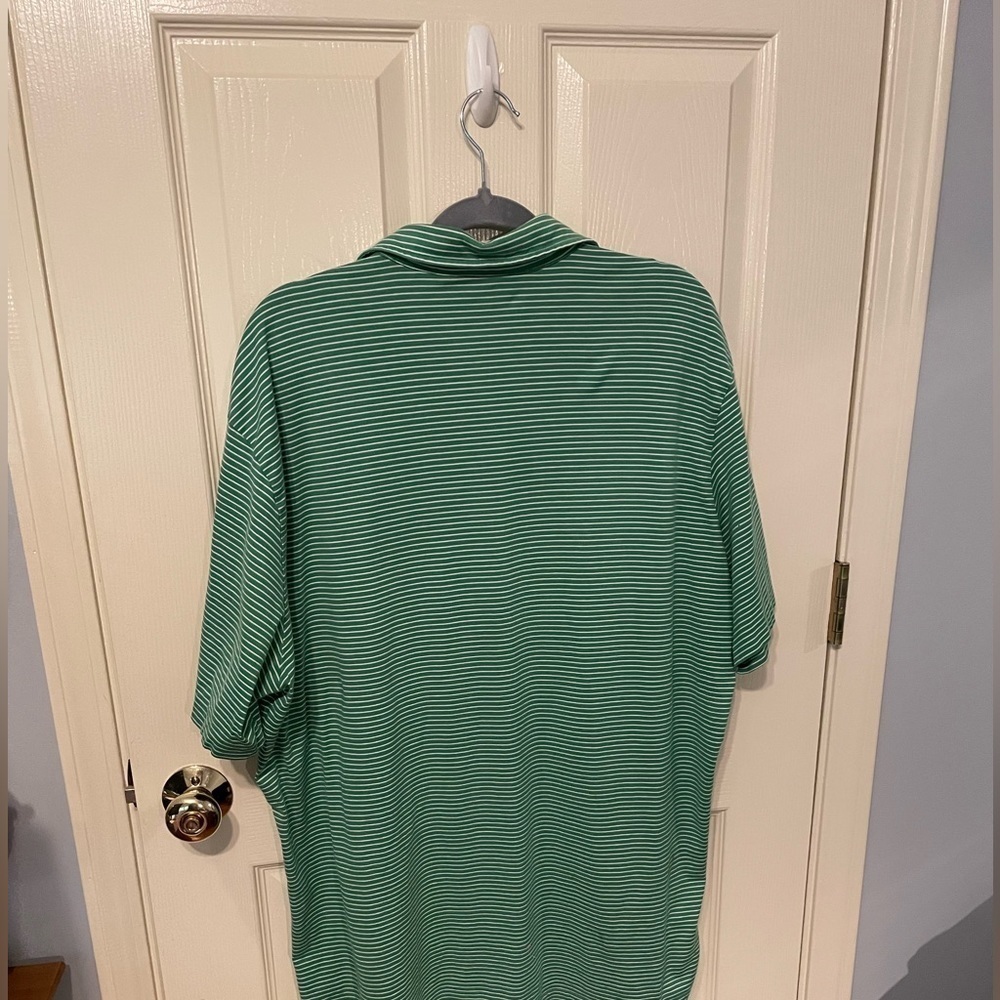 Polo Ralph Lauren golf Pima cotton green white stripe  polo - Picture 9 of 10
